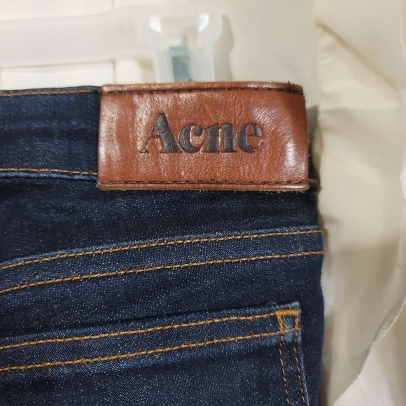 Acne Studios Skinny Fit Dark Wash Stretch Jeans 26 blue/black Midrise - Picture 6 of 8